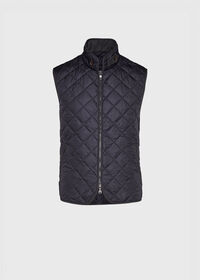 Paul Stuart Nylon Quilted Vest with Piping, thumbnail 1