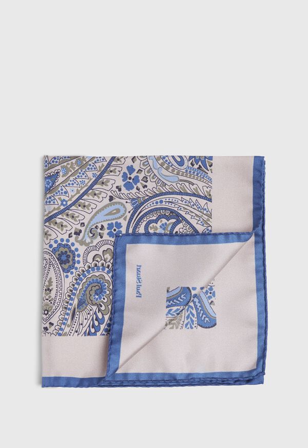 Paul Stuart Allover Paisley Pocket Square