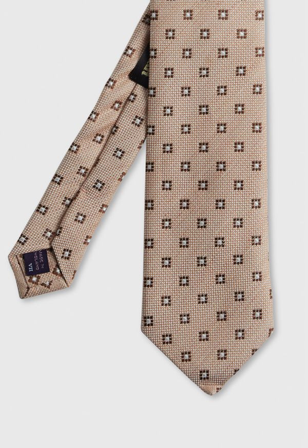 Paul Stuart Woven Silk & Cotton Square Medallion Tie, image 1