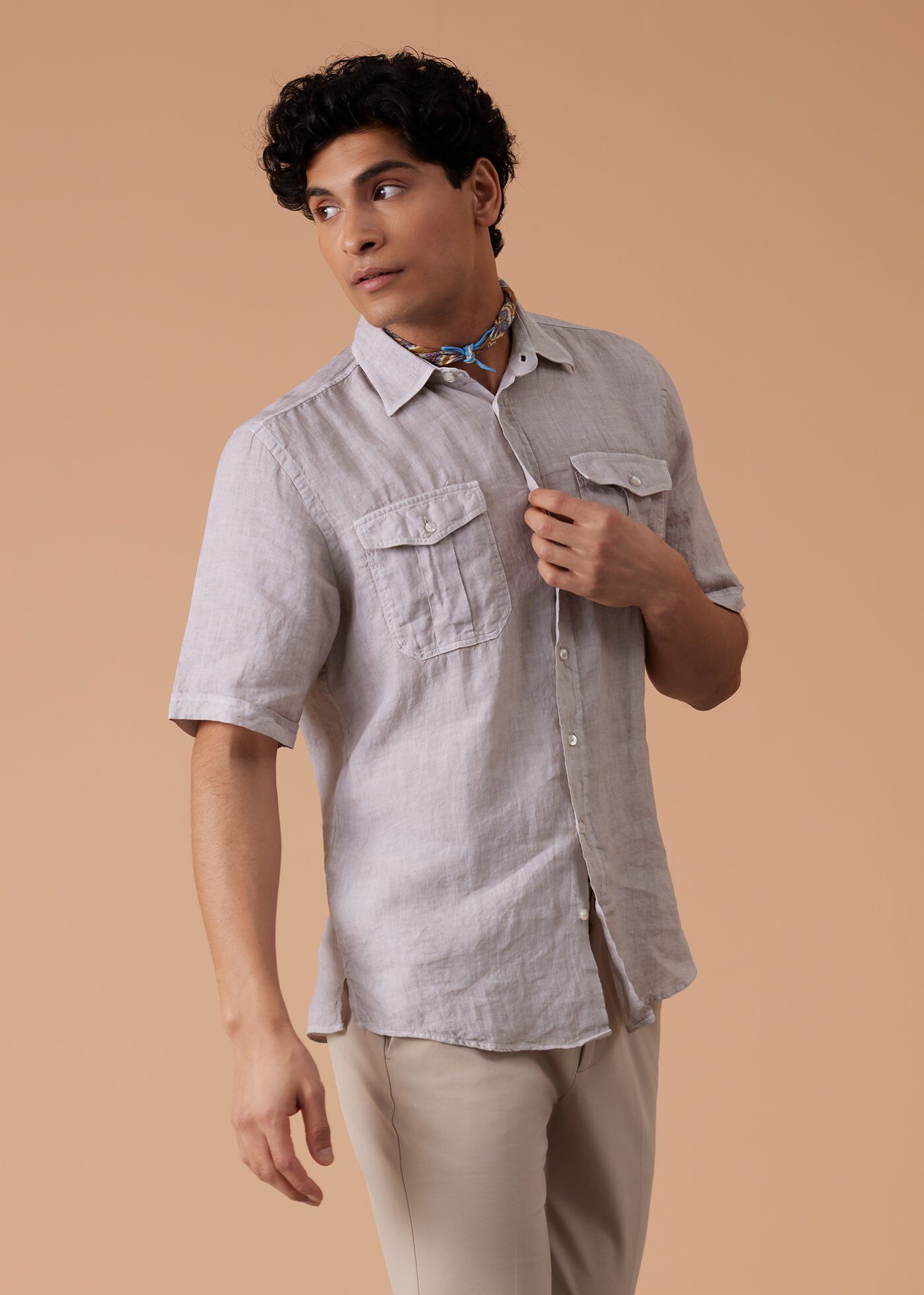 Shirt top military style