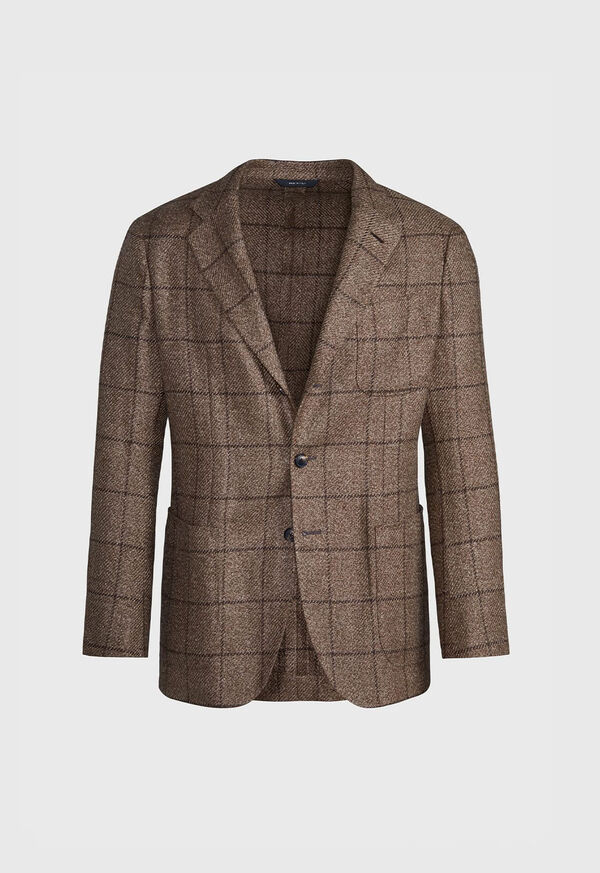 Paul Stuart Brown Windowpane Jacket, image 1