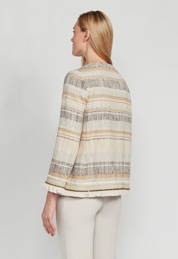 Paul Stuart Fringe Stripe Cotton Jacket, image 3