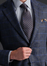 Paul Stuart Printed Silk Micro Medallion Tie, thumbnail 2