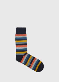 Paul Stuart Multi Colo Thick Stripe Sock, thumbnail 1