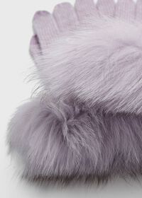 Paul Stuart Touchscreen Fox Fur Trim Glove, thumbnail 6
