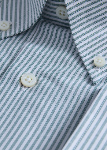 Paul Stuart Stripe Oxford Logo Sport Shirt