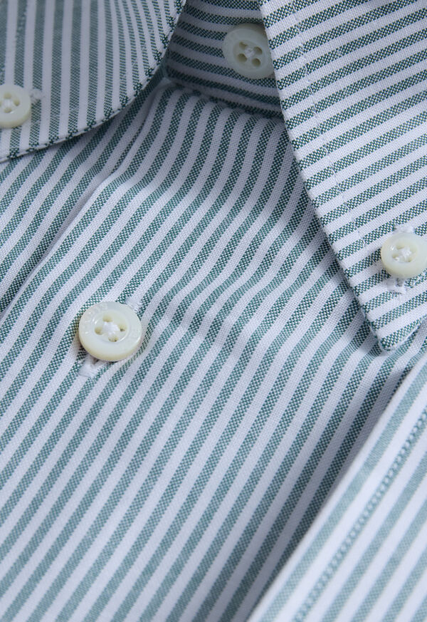 Paul Stuart Striped Oxford Logo Sport Shirt, image 2