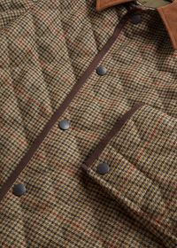 Paul Stuart Quilted Loden Barn Jacket with Suede Collar, thumbnail 2