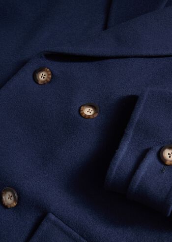 Paul Stuart Cashmere Military Style Coat