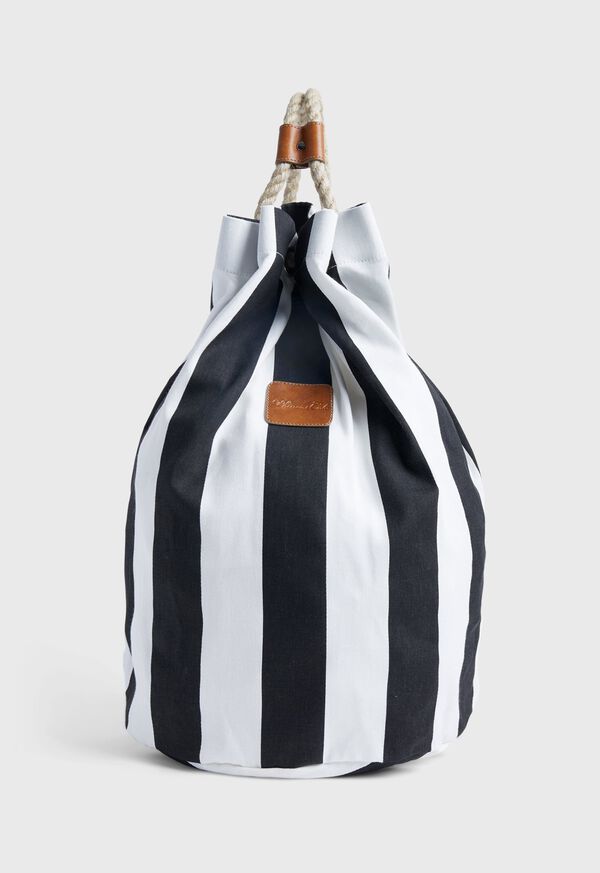 Paul Stuart Two Tone Stripe Canvas Sailor Bag, image 1