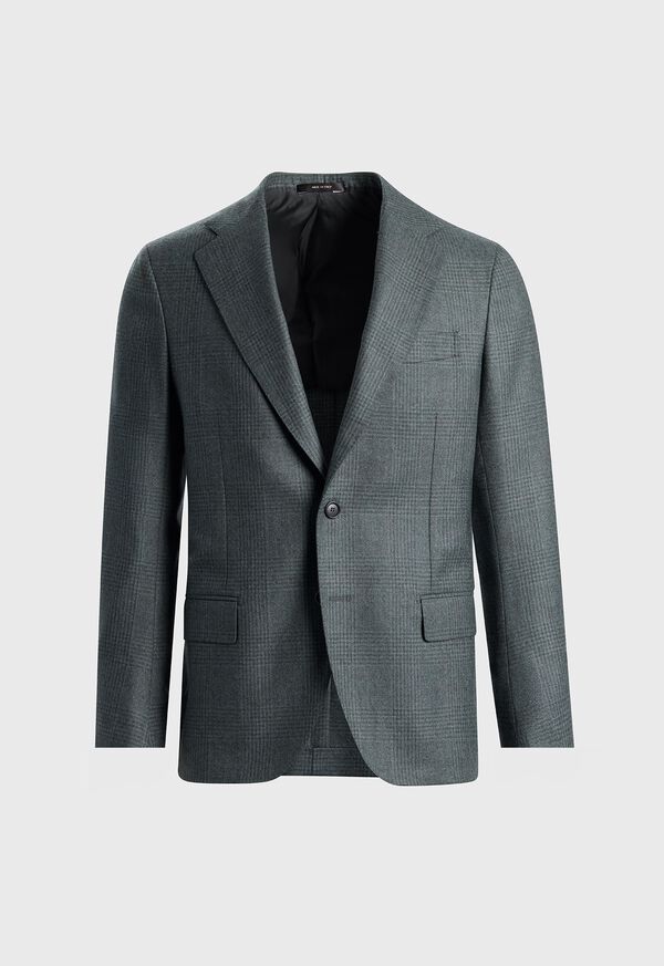 Paul Stuart Sage Tonal Plaid Flannel Suit, image 2