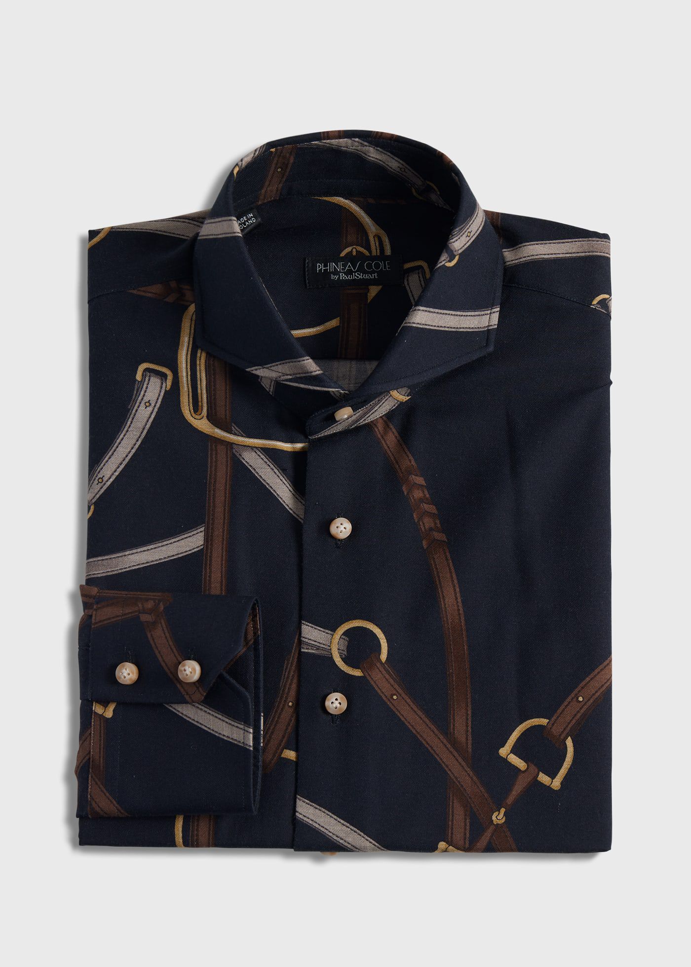 トップス 90s- paul stuart black linen shirt Linen Half Placket Sport Shirt