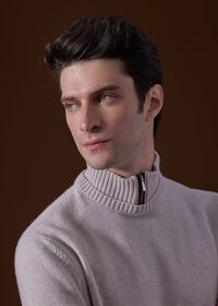 Paul Stuart Wool & Cashmere Mock Neck Zip Sweater, thumbnail 2