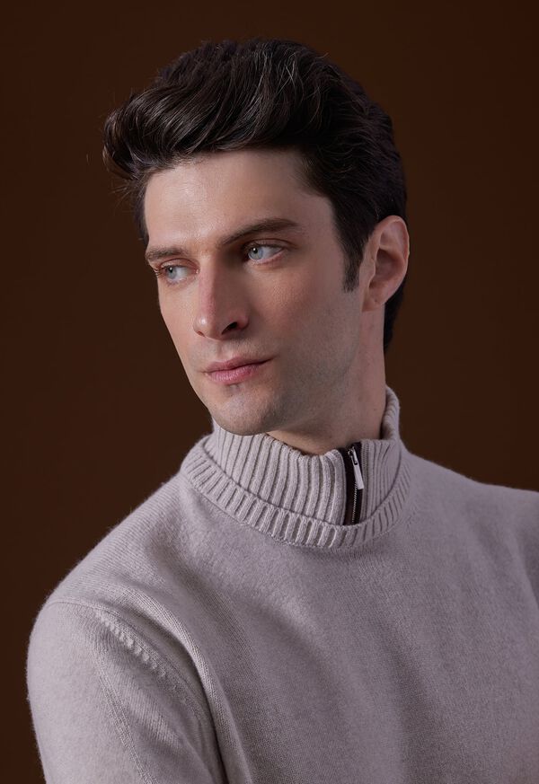 Paul Stuart Wool & Cashmere Mock Neck Zip Sweater, image 2