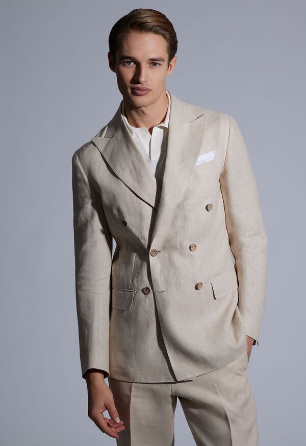 Paul Stuart Double Breasted Linen Suit, image 4