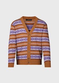 Paul Stuart Wool Fair Isle Button Cardigan, thumbnail 1