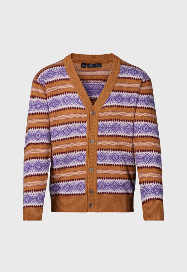 Paul Stuart Wool Fair Isle Button Cardigan, image 1