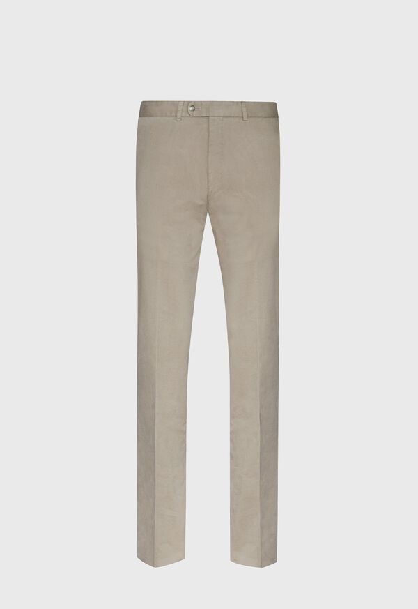 Paul Stuart Khaki Cotton Stretch Pant, image 1