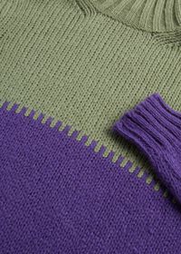 Paul Stuart Brushed Cashmere Colorblock Turtleneck, thumbnail 1