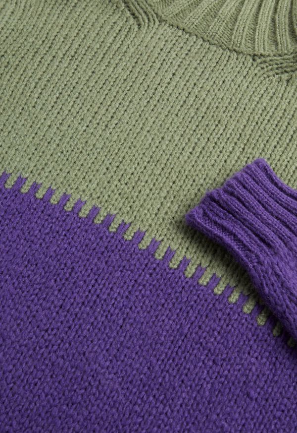 Paul Stuart Brushed Cashmere Colorblock Turtleneck, image 1