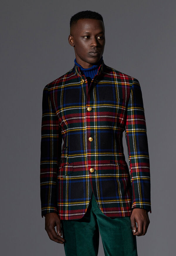 Paul Stuart Wool Plaid Dinner Jacket, image 2