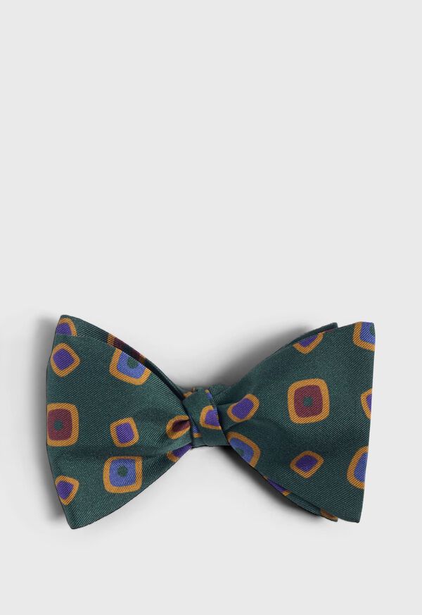 Paul Stuart Printed Silk Tossed Square Bow Tie, image 1