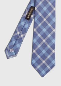 Paul Stuart Silk And Linen Plaid Tie, thumbnail 1