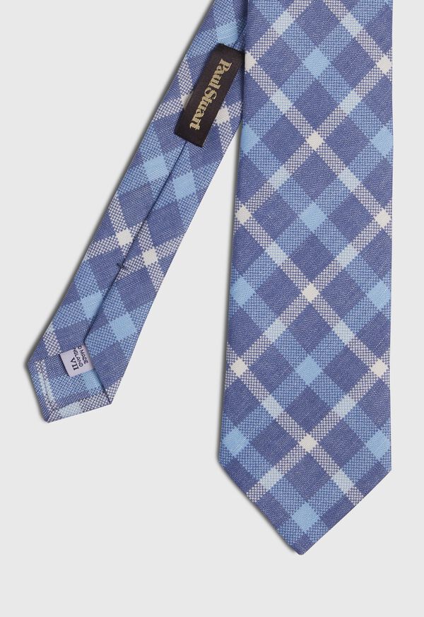 Paul Stuart Silk And Linen Plaid Tie, image 1