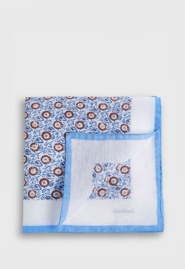 Paul Stuart Linen & Cotton Spring Floral Pocket Square