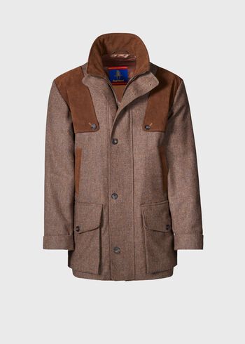 Paul Stuart Tweed Hunting Jacket with Suede Trim