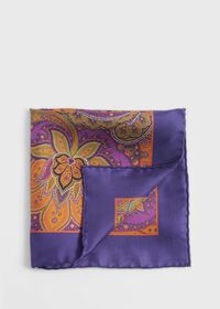 Paul Stuart Silk Paisley Pocket Square, thumbnail 1