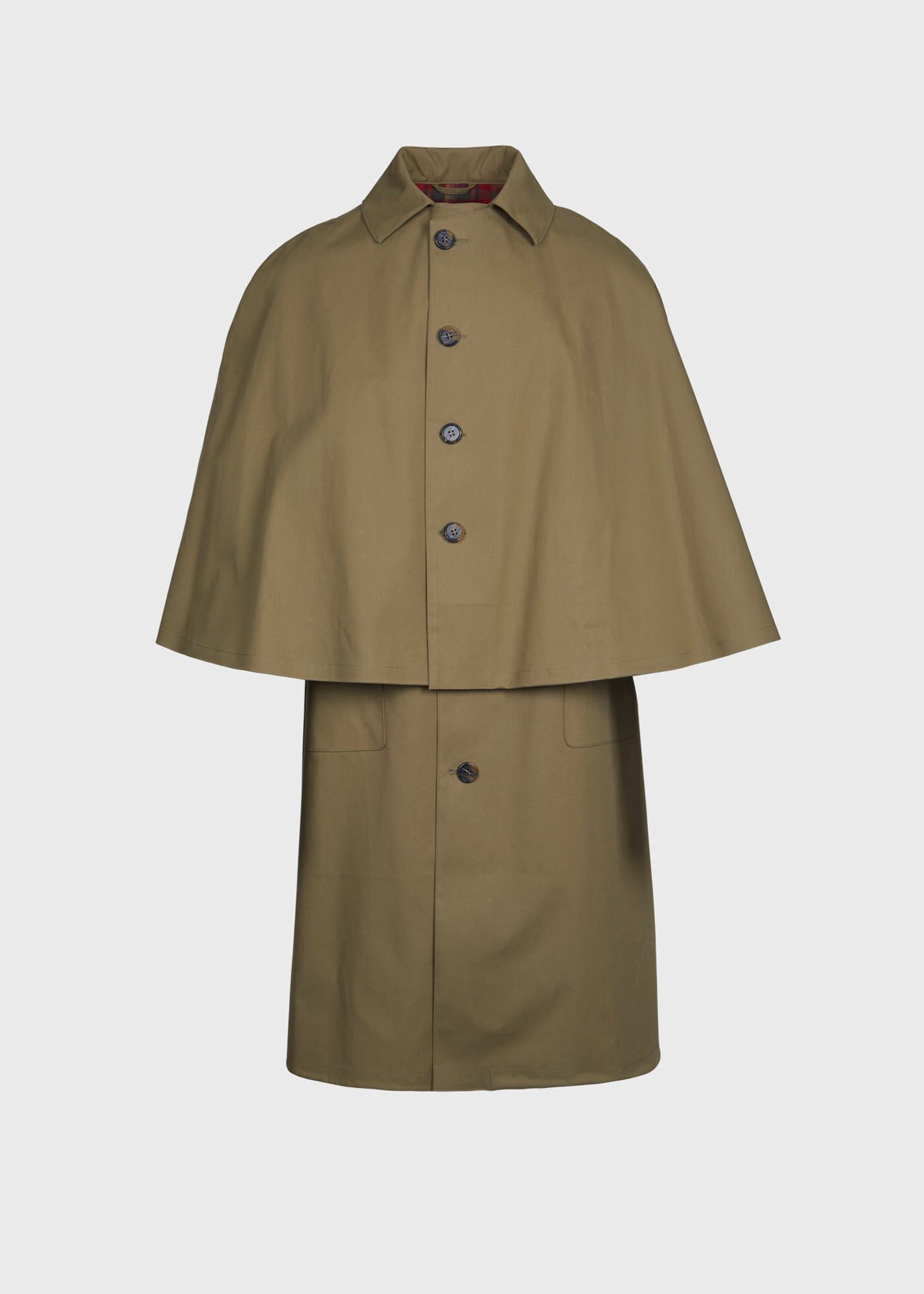 Olive Solid Water Proof Cape Coat
