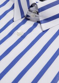 Paul Stuart <div>Blue and White Stripe Cotton Shirt</div>, thumbnail 2