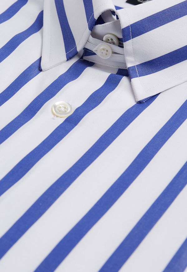 Paul Stuart <div>Blue and White Stripe Cotton Shirt</div>, image 2