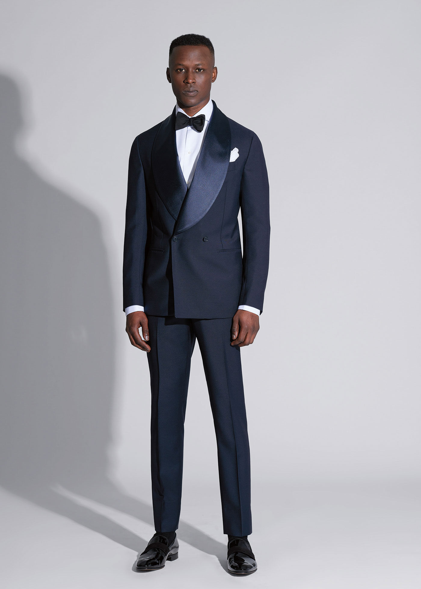 Double breasted shop shawl lapel tuxedo