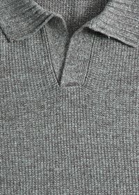 Paul Stuart Linen & Cotton Knit Open Collar Polo, thumbnail 2
