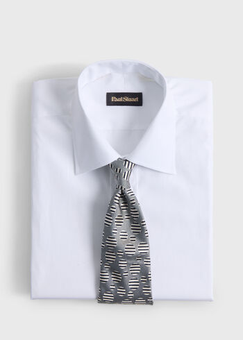 Paul Stuart Woven Silk Tossed Circle