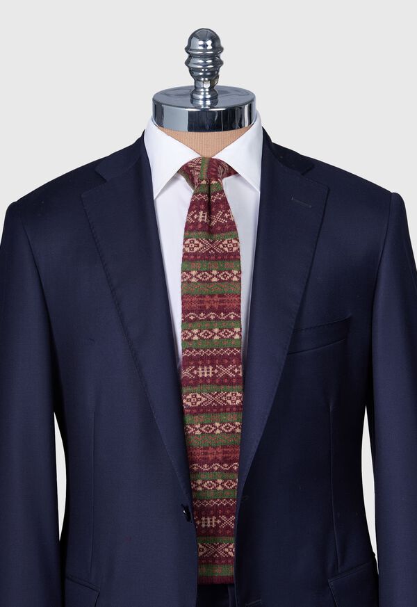 Paul Stuart Cashmere Fair Isle Knit Tie, image 3