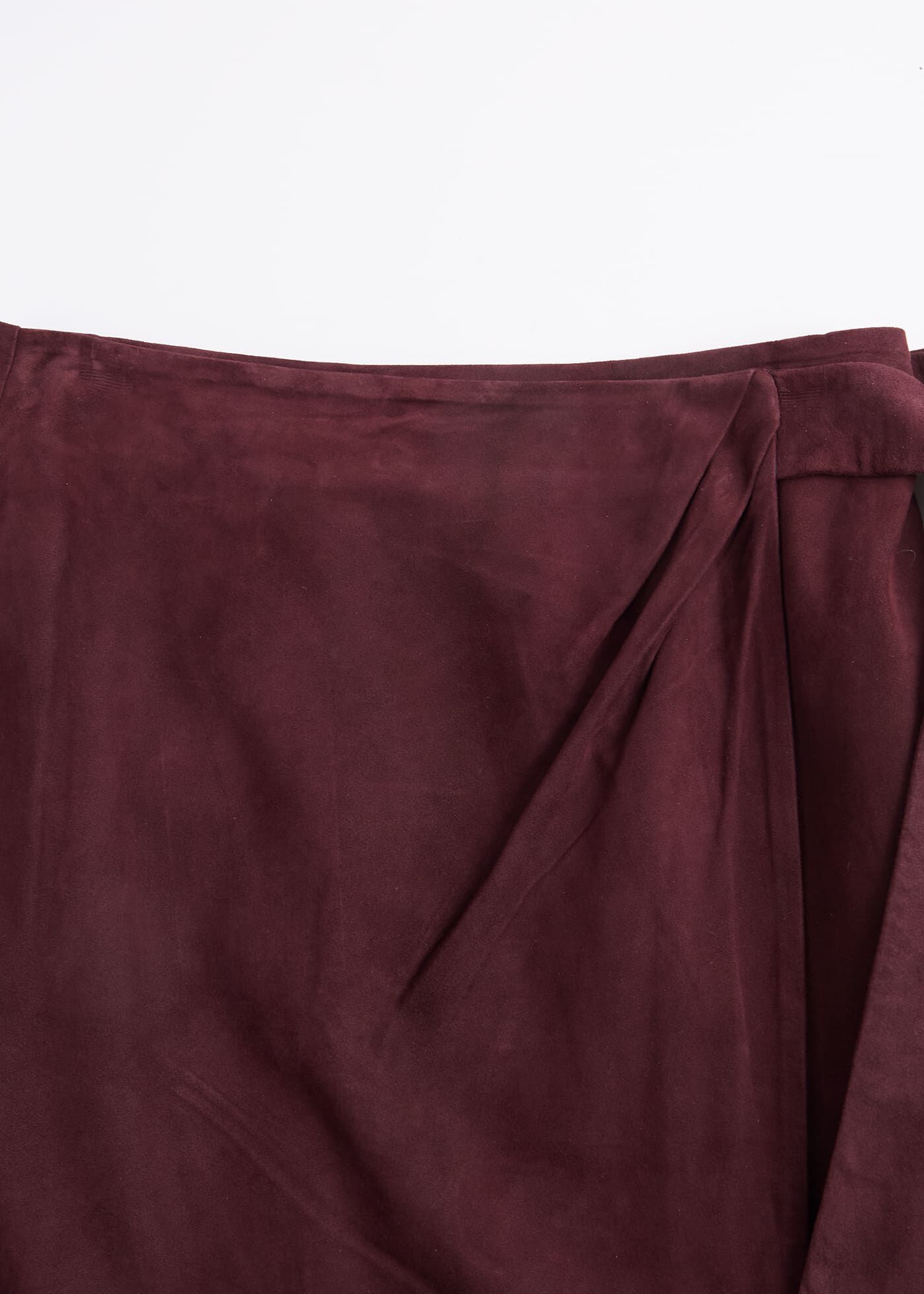 Suede Wrap Skirt