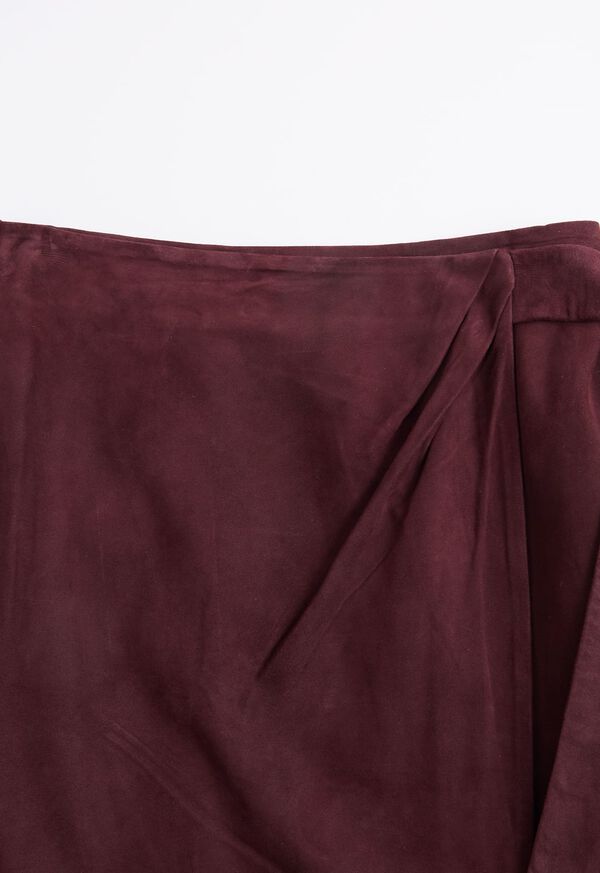 Paul Stuart Suede Wrap Skirt, image 2