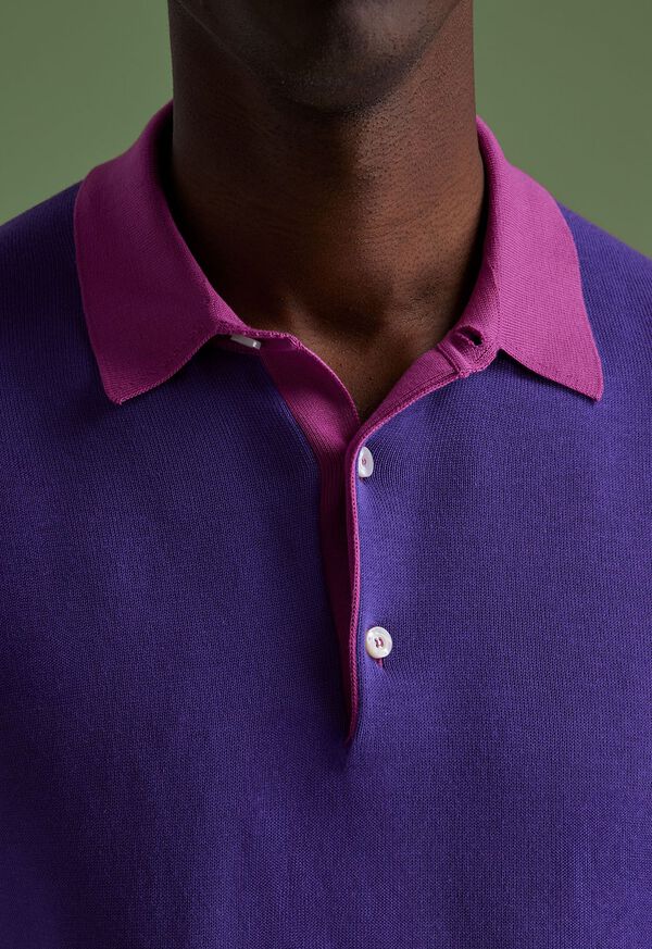 Paul Stuart Cotton Long Sleeve Polo, image 4