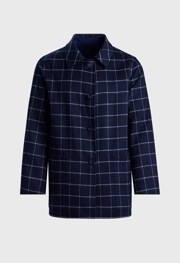 Paul Stuart Reversible Double Face Cashmere Mac Coat, image 3