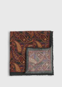 Paul Stuart Printed Paisley Pocket Square, thumbnail 1