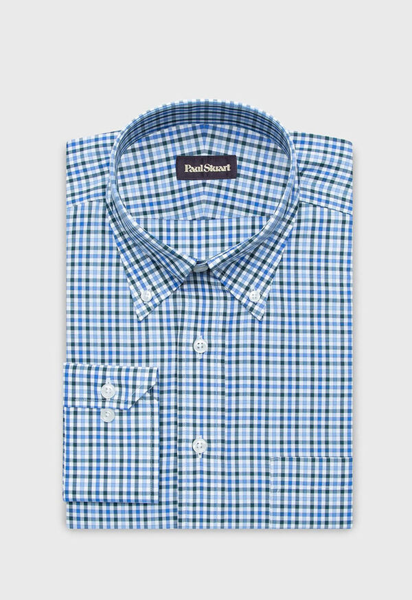Paul Stuart Cotton Check Dress Shirt, image 1