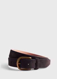 Paul Stuart Suede Belt with Brass Buckle, thumbnail 1