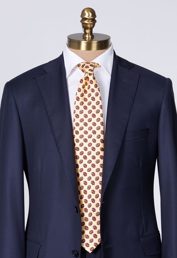 Paul Stuart Madder Silk Hexagon Print Tie, image 2