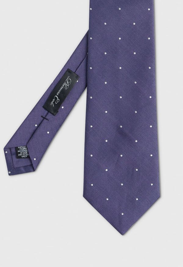 Paul Stuart Woven Silk & Linen Dot Tie, image 1
