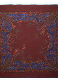 Paul Stuart Paisley Bordered Cashmere and Silk Scarf, thumbnail 2