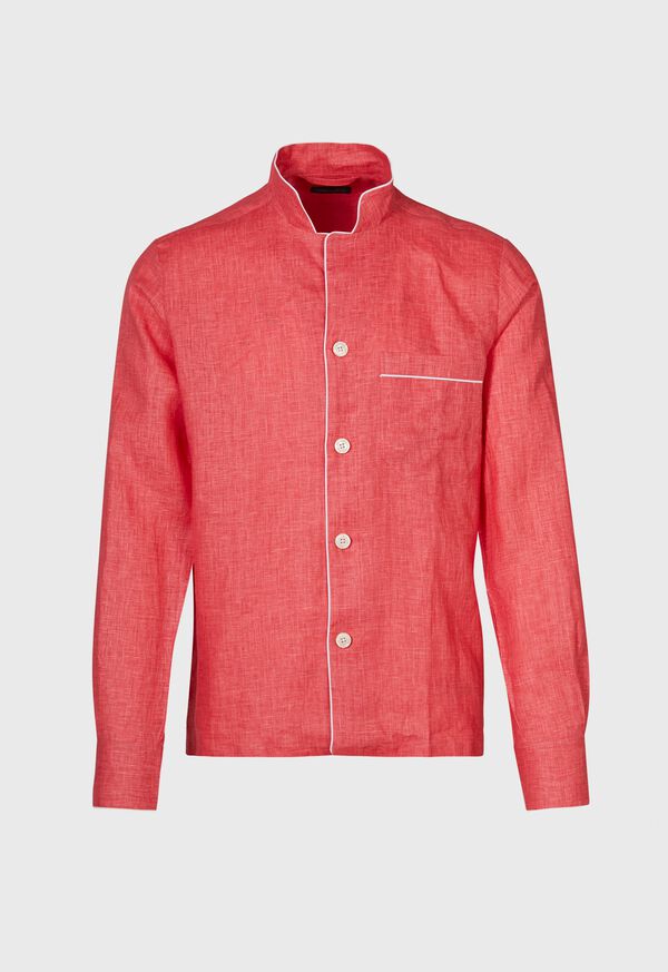 Paul Stuart Linen Stand Collar Pajama, image 2