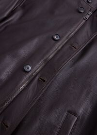 Paul Stuart Leather Bomber Jacket, thumbnail 5
